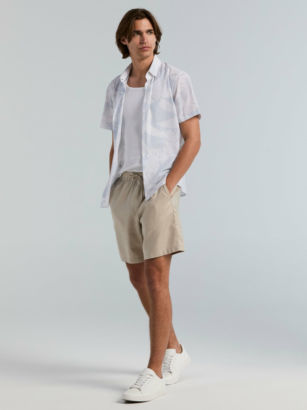 Perry Ellis 8" TENCEL™ Drawstring Shorts