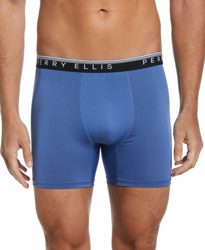 Perry Ellis 4 Pack Assorted Microfiber Boxer Brief