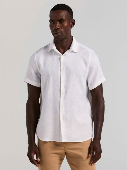 Perry Ellis Solid Linen Shirt