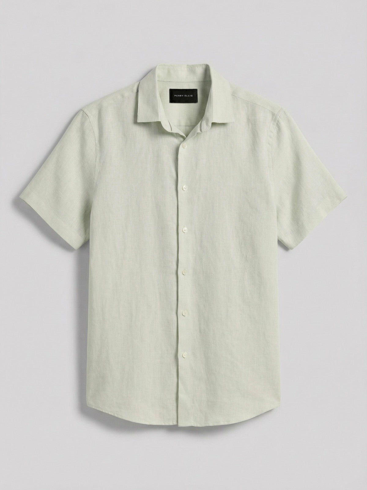 Perry Ellis Solid Linen Shirt