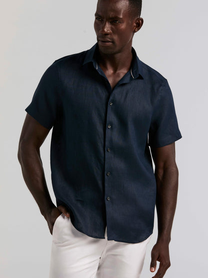 Perry Ellis Solid Linen Shirt