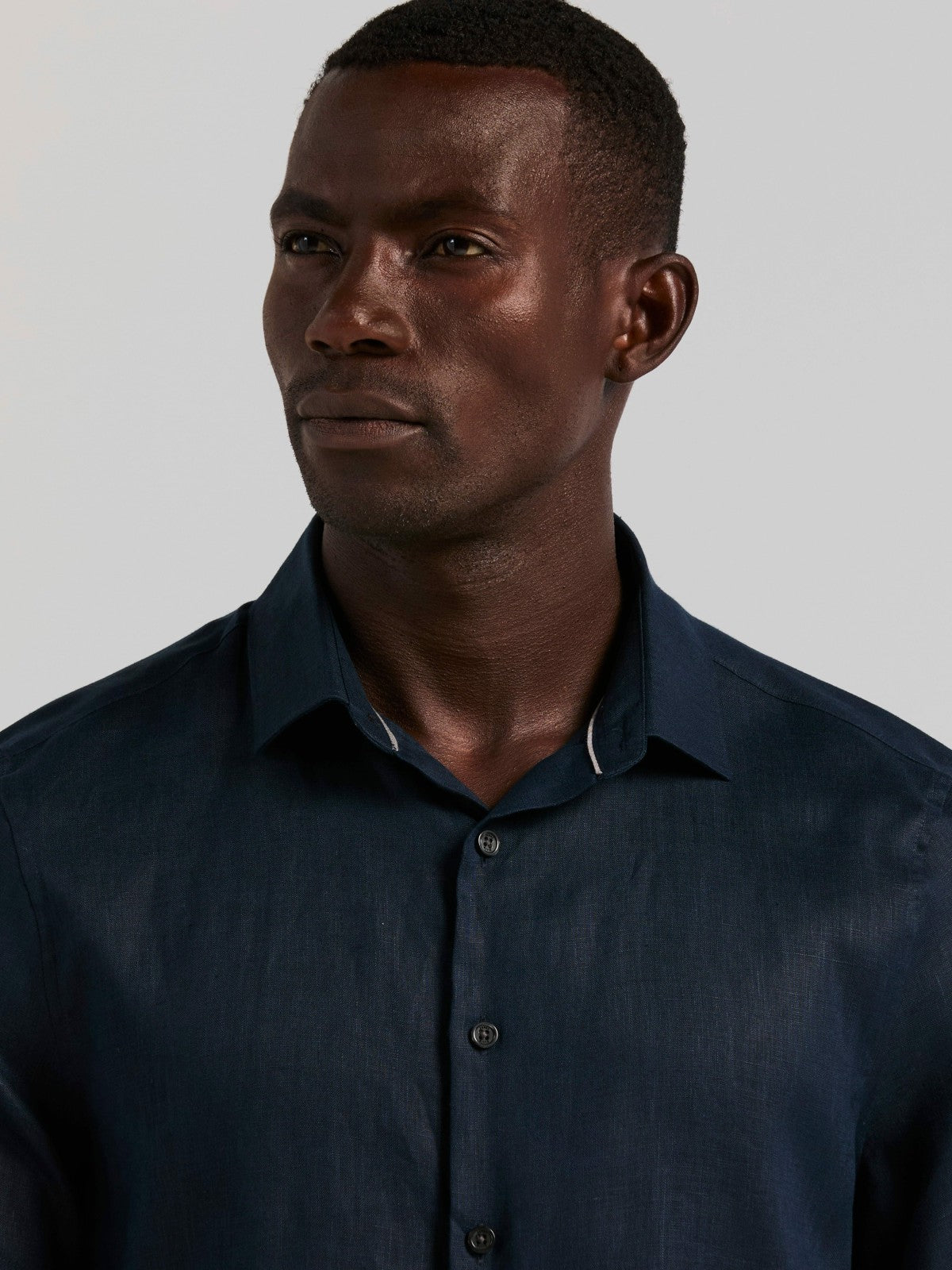 Perry Ellis Solid Linen Shirt