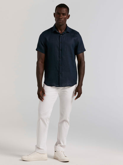 Perry Ellis Solid Linen Shirt