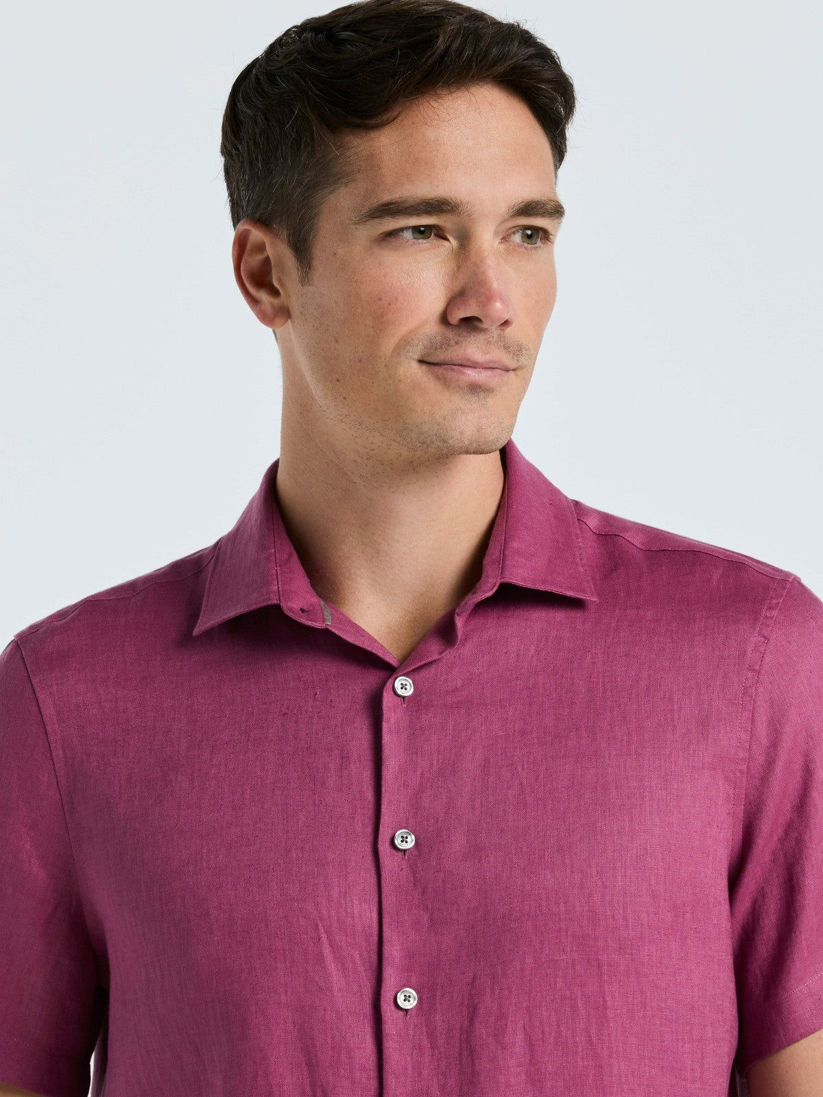 Perry Ellis Solid Linen Shirt