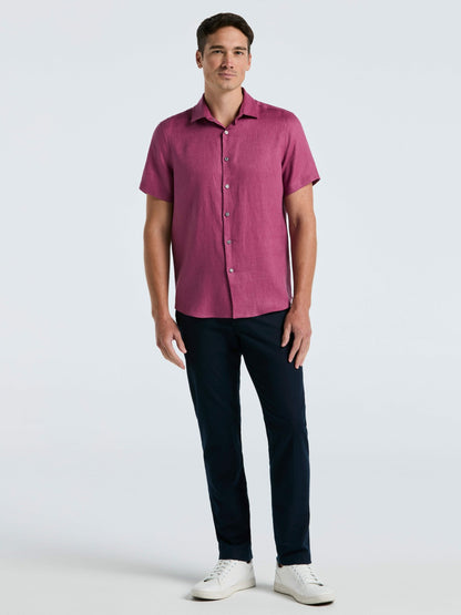 Perry Ellis Solid Linen Shirt