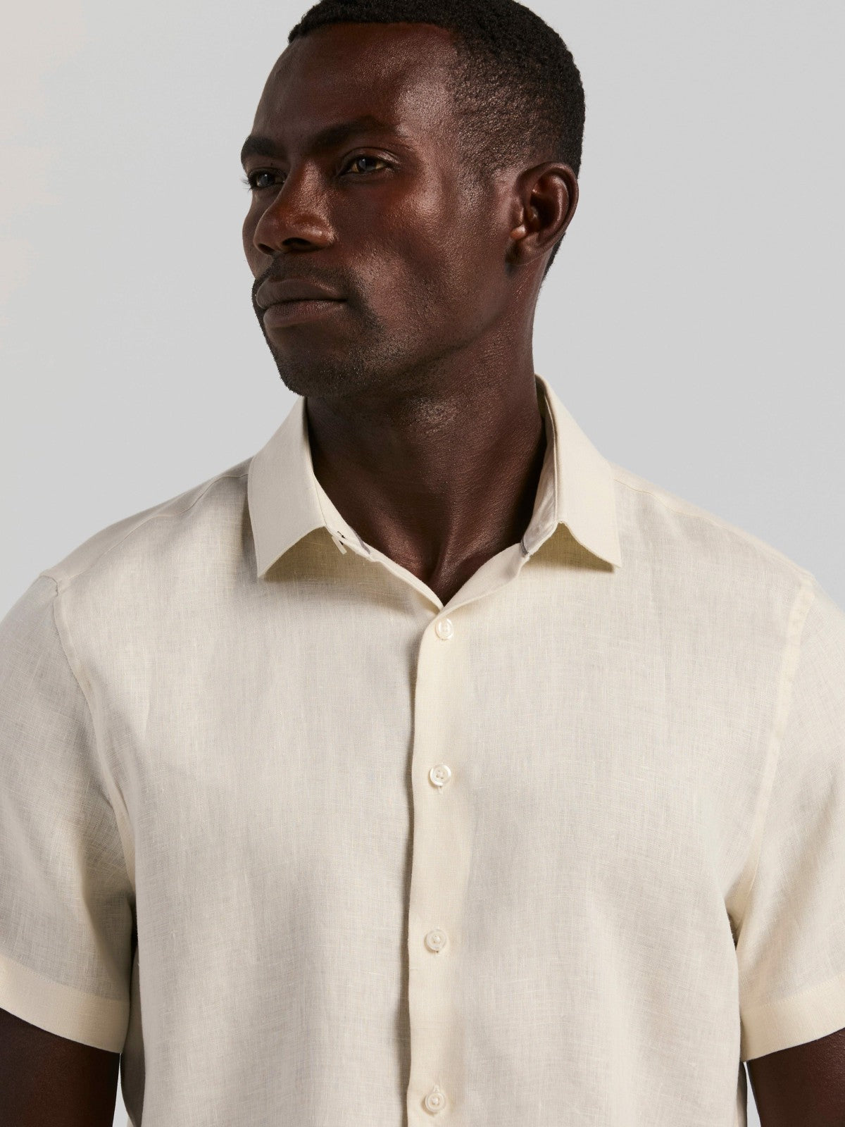 Perry Ellis Solid Linen Shirt
