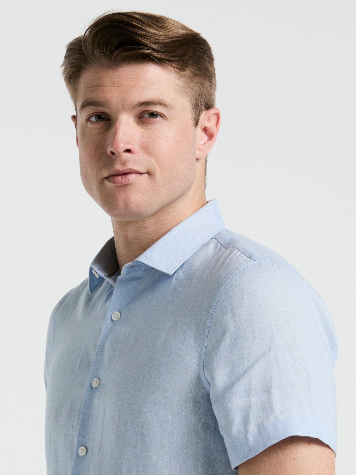 Perry Ellis Solid Linen Shirt