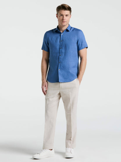 Perry Ellis Solid Linen Shirt