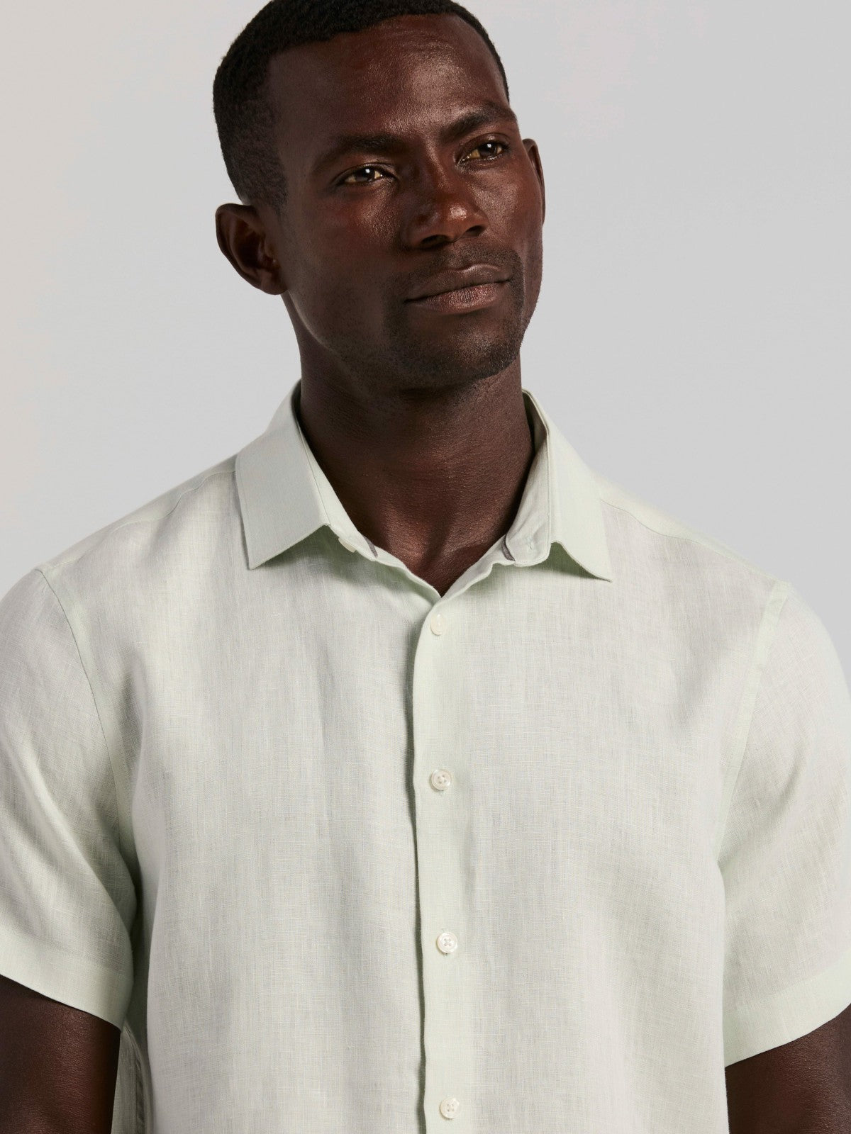 Perry Ellis Solid Linen Shirt
