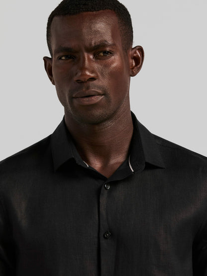 Perry Ellis Solid Linen Shirt