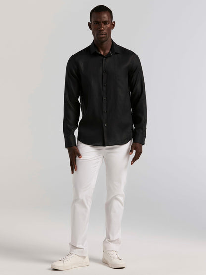 Perry Ellis Solid Linen Shirt