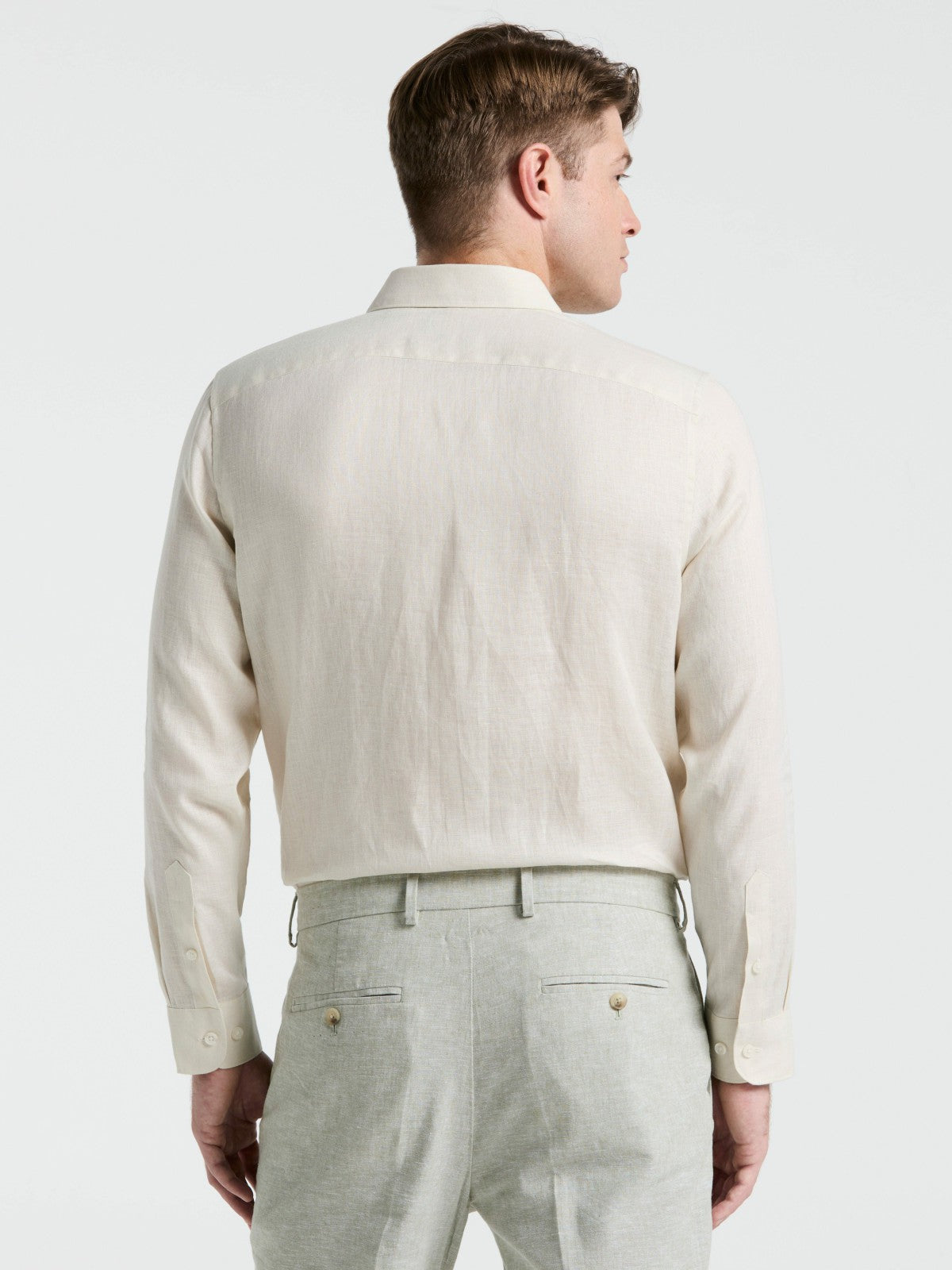 Perry Ellis Solid Linen Shirt