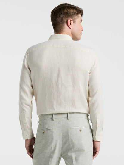Perry Ellis Solid Linen Shirt