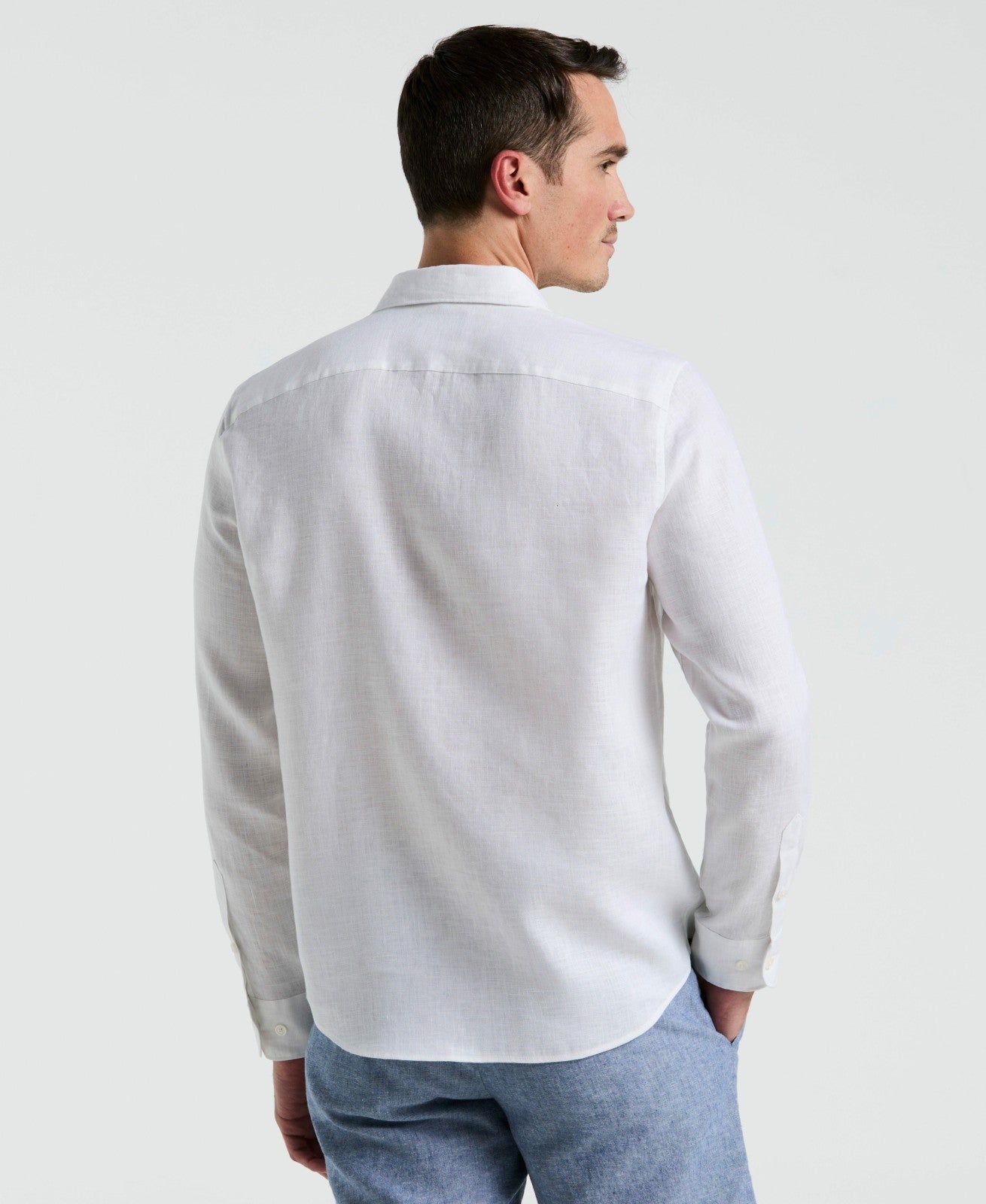 Perry Ellis Solid Linen Shirt