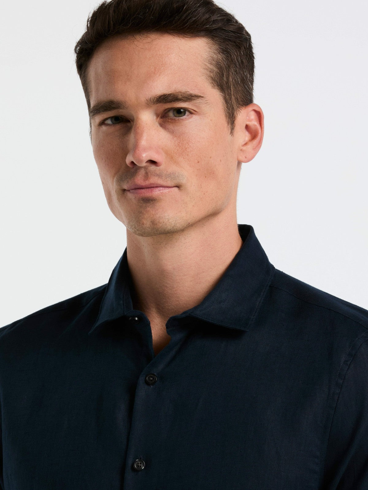 Perry Ellis Solid Linen Shirt