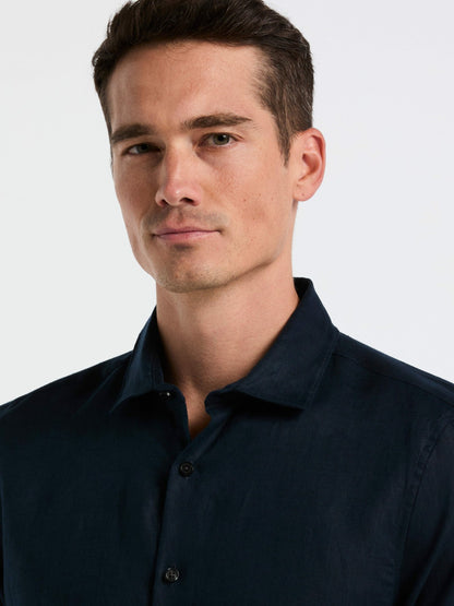 Perry Ellis Solid Linen Shirt