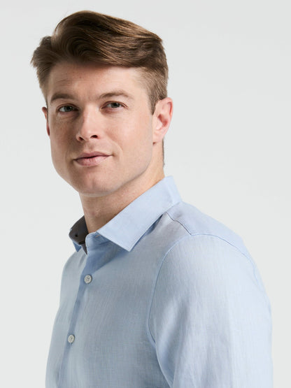 Perry Ellis Solid Linen Shirt