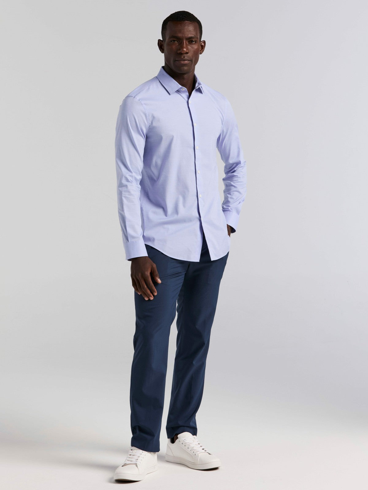 Perry Ellis Dobby Cotton Stretch Slim Fit Shirt