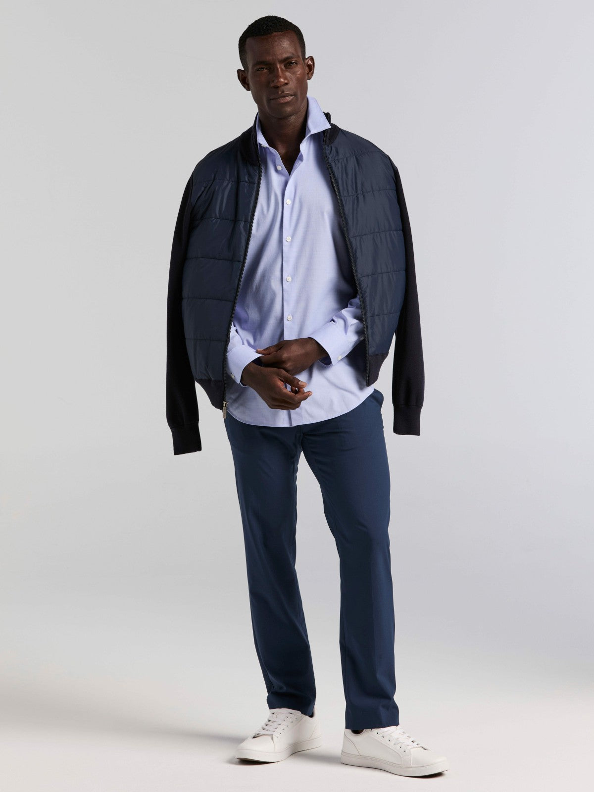 Perry Ellis Dobby Cotton Stretch Slim Fit Shirt