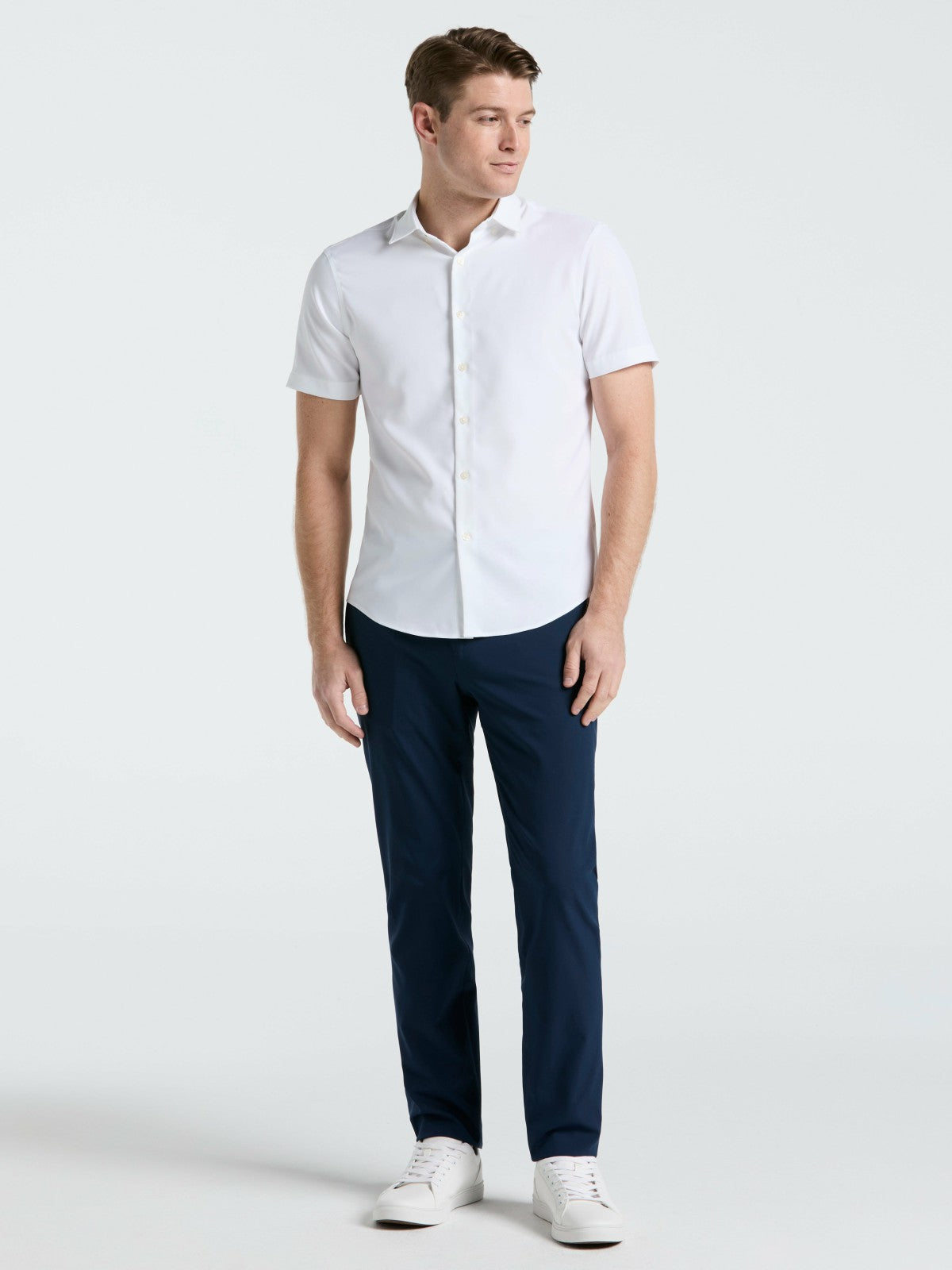 Perry Ellis Slim Fit Total Stretch Solid Shirt