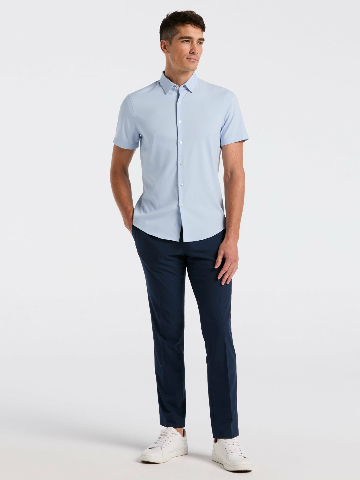 Perry Ellis Slim Fit Total Stretch Solid Shirt