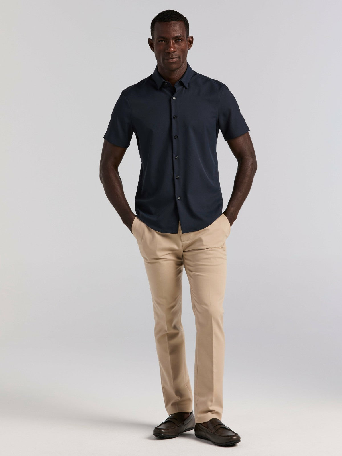 Perry Ellis Slim Fit Total Stretch Solid Shirt