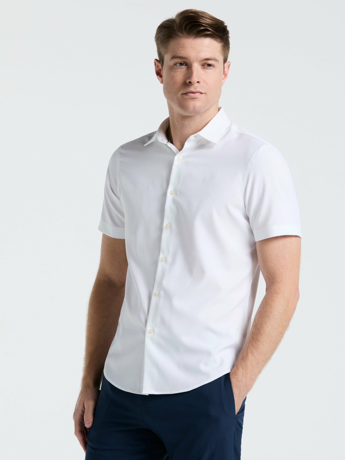 Perry Ellis Slim Fit Total Stretch Solid Shirt
