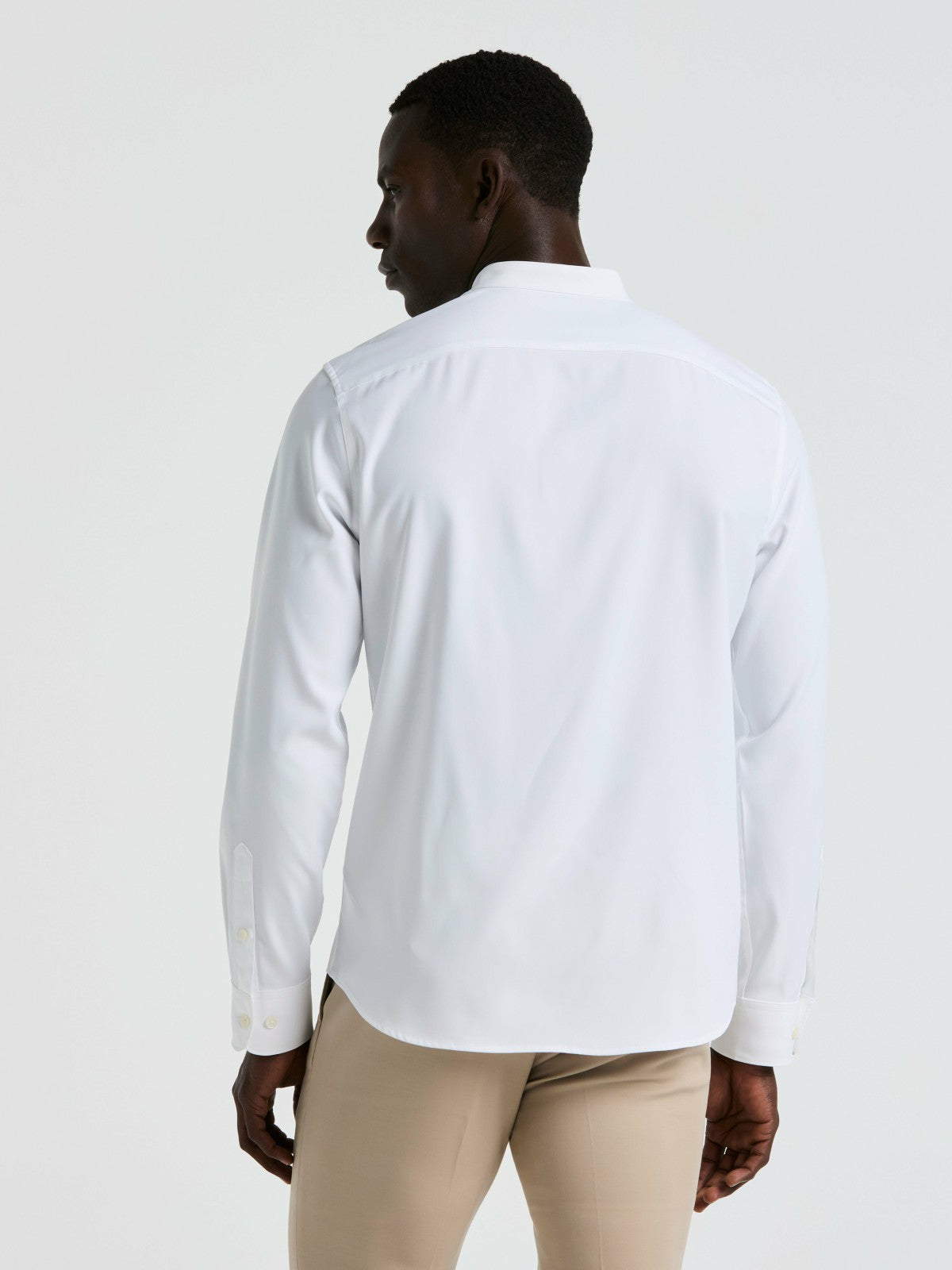Perry Ellis Men's Untucked Total Stretch Slim Fit Banded Collar Shirt - Perry Ellis