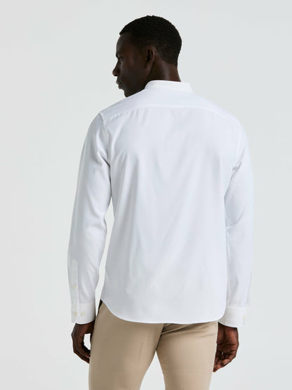 Perry Ellis Men's Untucked Total Stretch Slim Fit Banded Collar Shirt - Perry Ellis