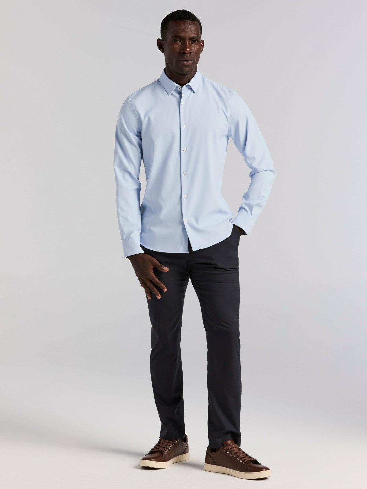 Perry Ellis Untucked Total Stretch Slim Fit Shirt