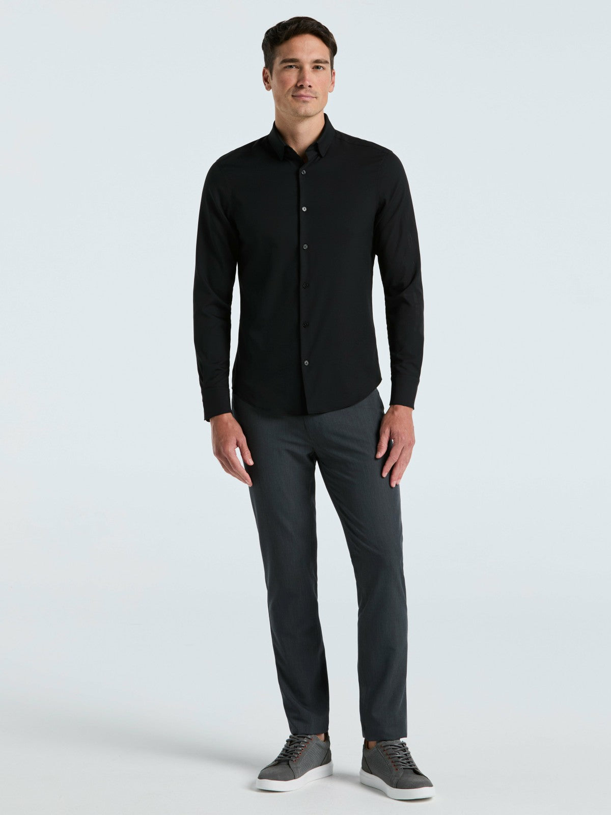 Perry Ellis Untucked Total Stretch Slim Fit Shirt