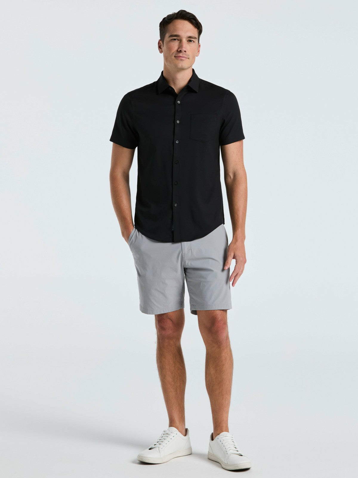 Perry Ellis Total Stretch Slim Fit Solid Shirt