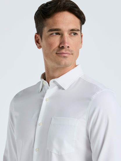 Perry Ellis Untucked Total Stretch Slim Fit Solid Shirt