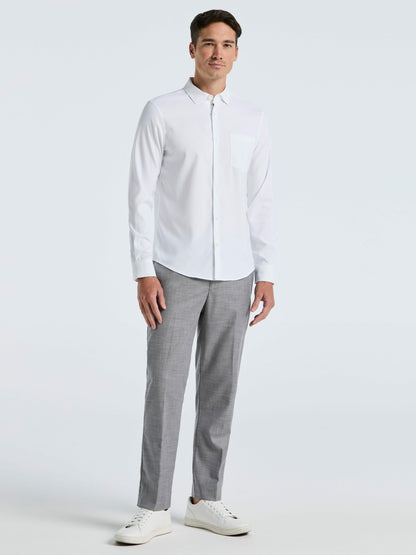 Perry Ellis Untucked Total Stretch Slim Fit Solid Shirt