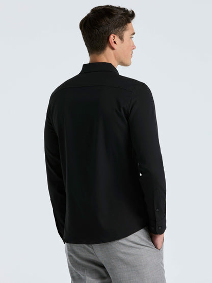 Perry Ellis Untucked Total Stretch Slim Fit Solid Shirt