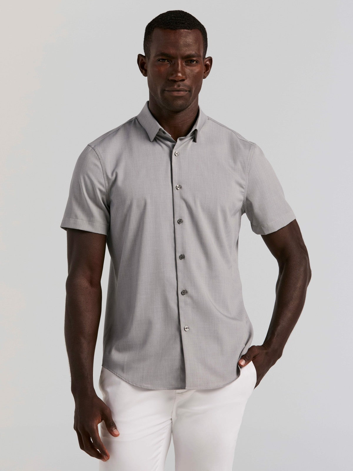 Perry Ellis Total Stretch Heathered Shirt