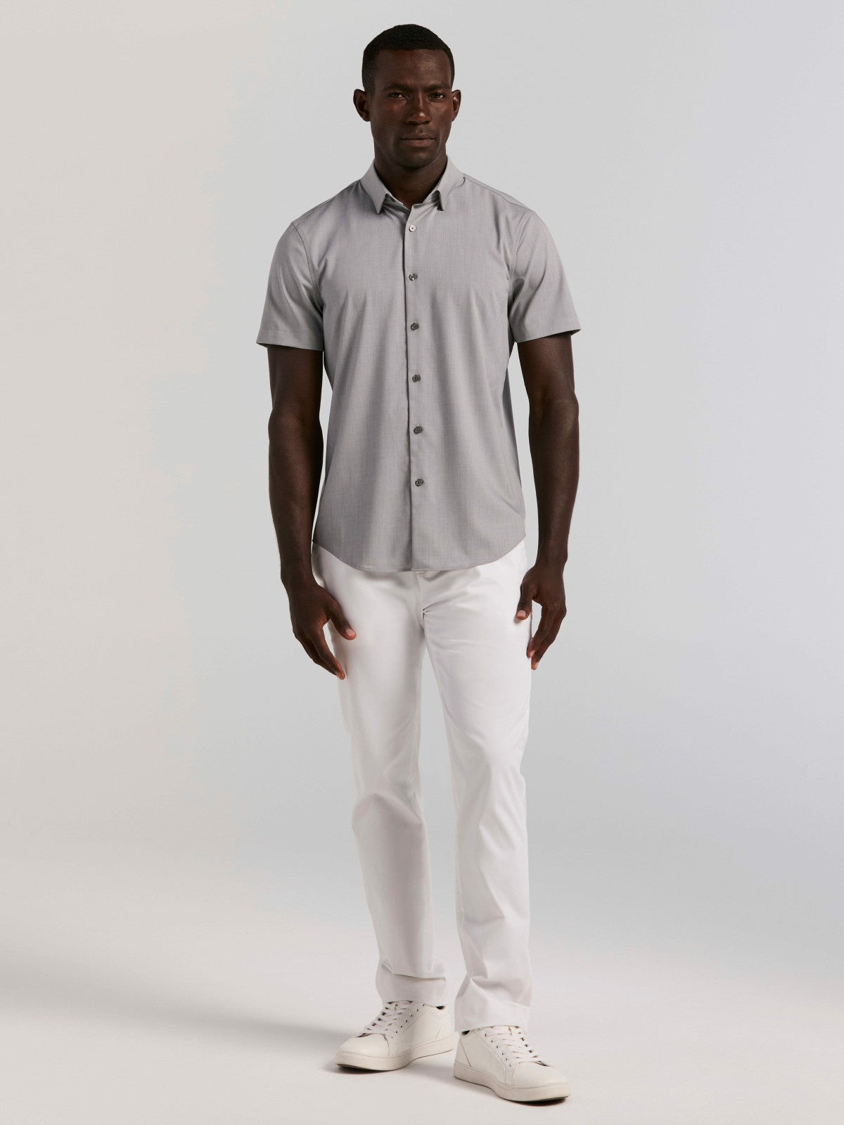 Perry Ellis Total Stretch Heathered Shirt