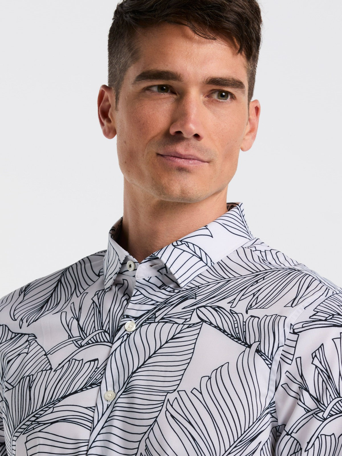 Perry Ellis Slim Fit Botanical Print Shirt
