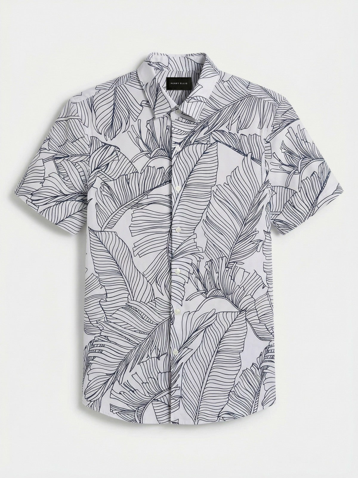 Perry Ellis Slim Fit Botanical Print Shirt