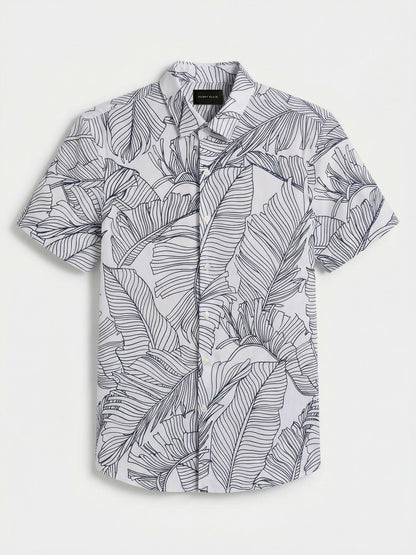 Perry Ellis Slim Fit Botanical Print Shirt