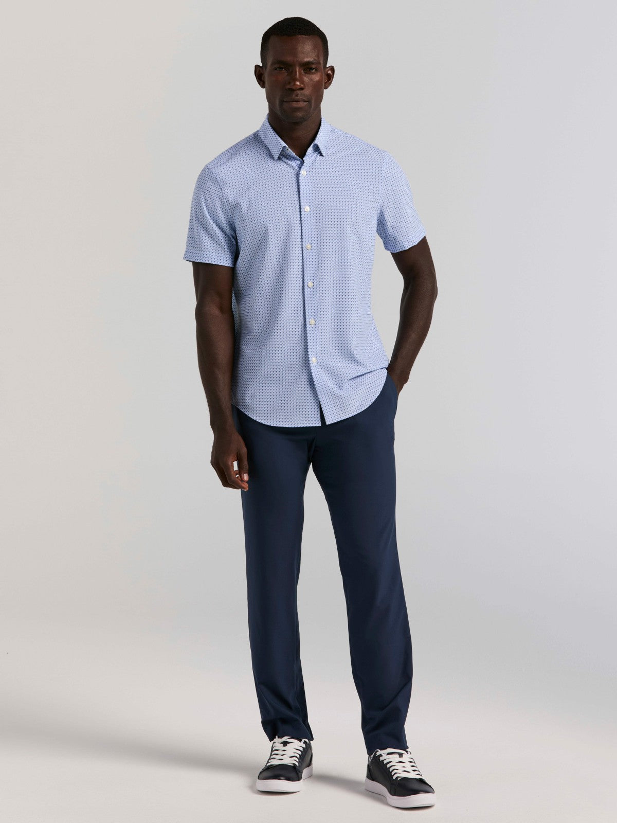Perry Ellis Slim Fit Cube Geometric Print Shirt