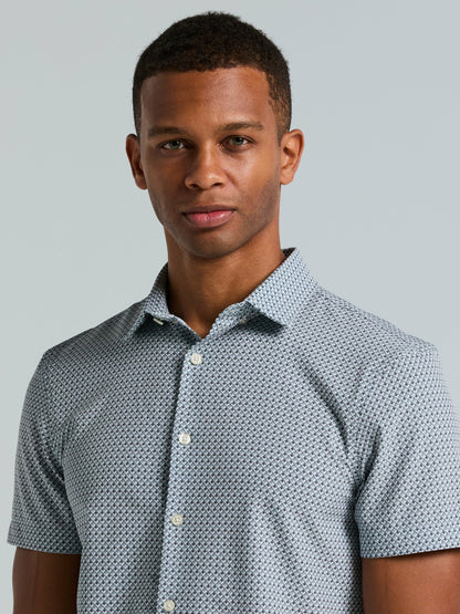 Perry Ellis Slim Fit Cube Geometric Print Shirt