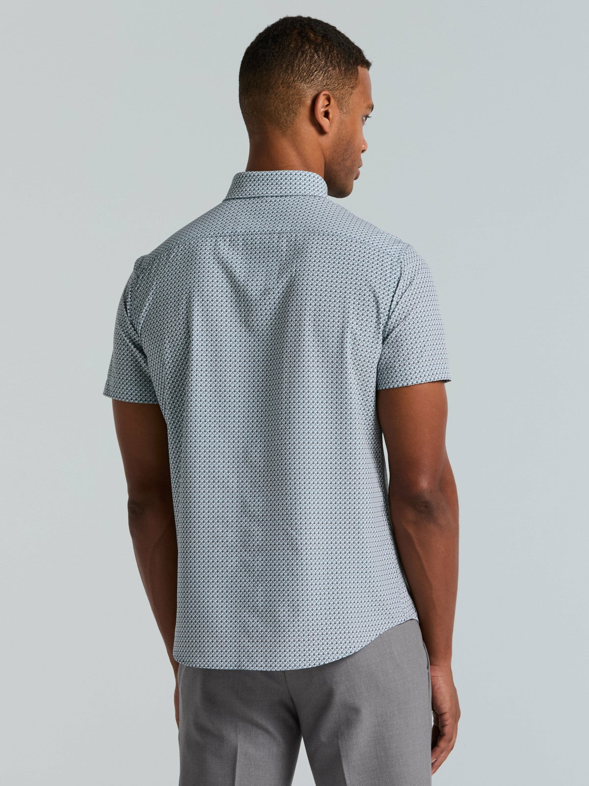 Perry Ellis Slim Fit Cube Geometric Print Shirt