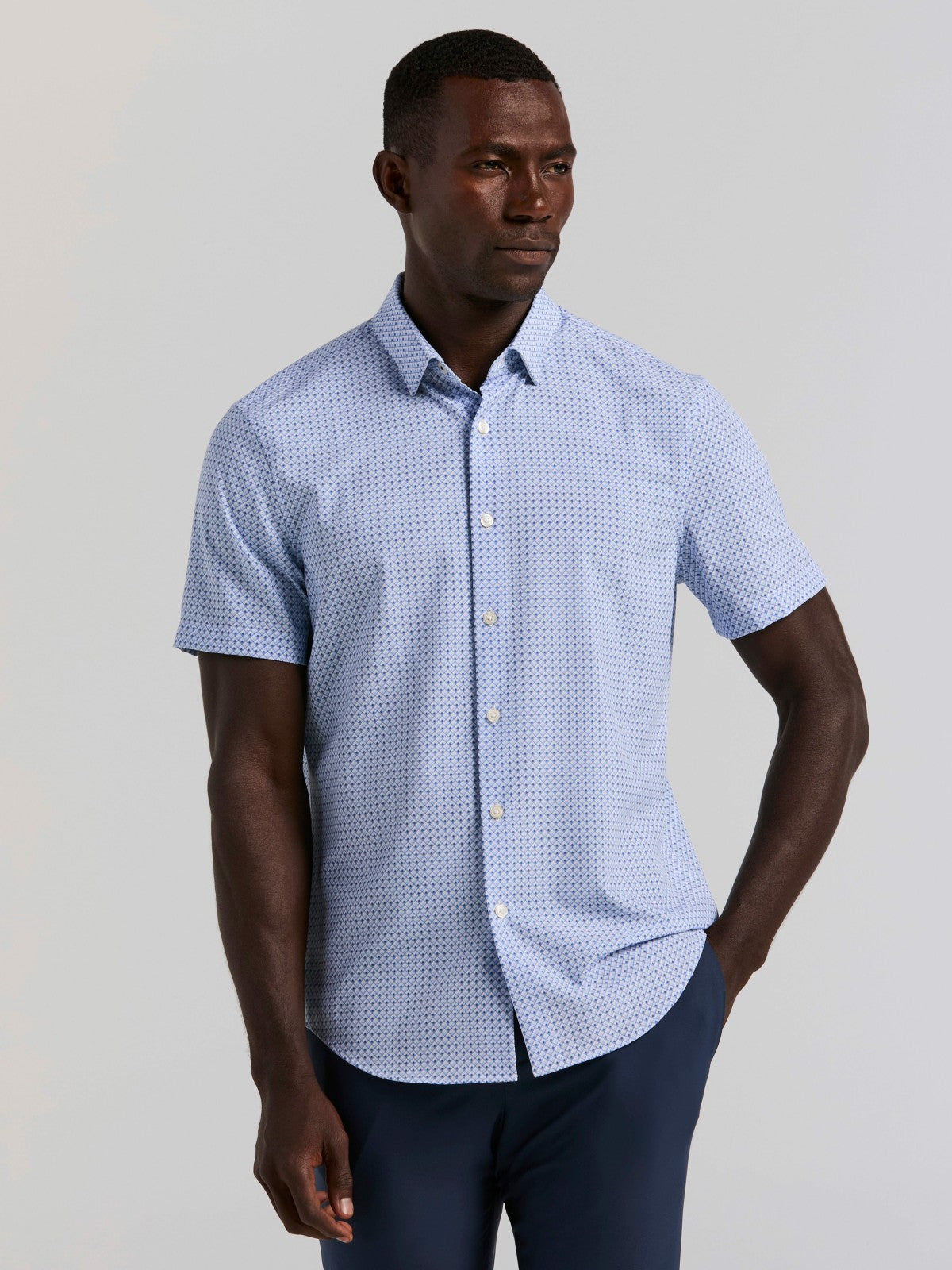 Perry Ellis Slim Fit Cube Geometric Print Shirt