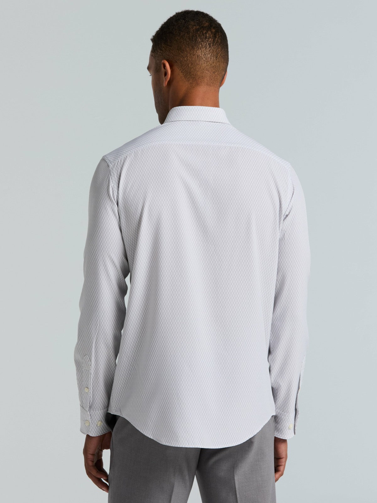 Perry Ellis Slim Fit Total Stretch Diamond Geo Print Shirt