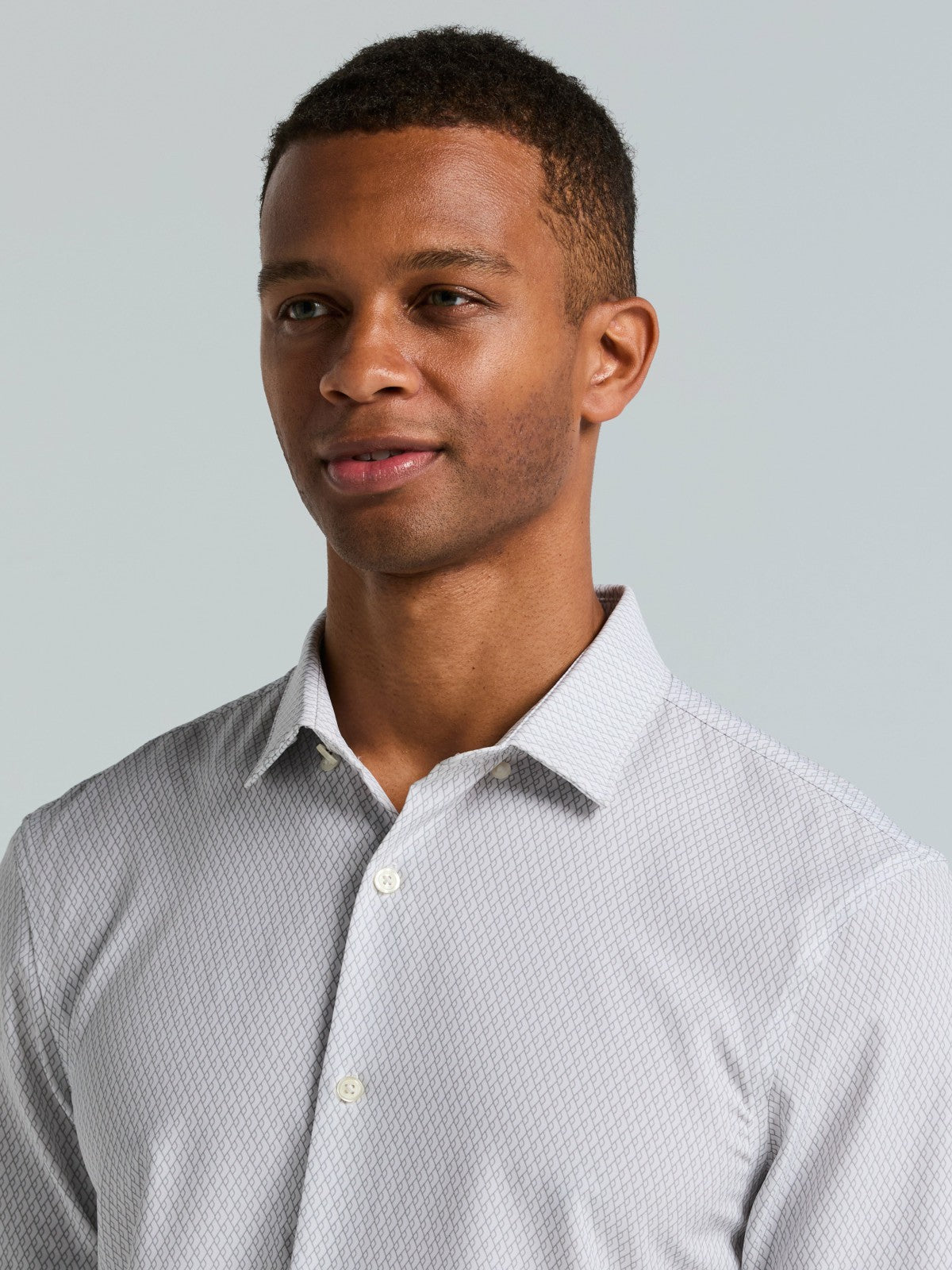Perry Ellis Slim Fit Total Stretch Diamond Geo Print Shirt