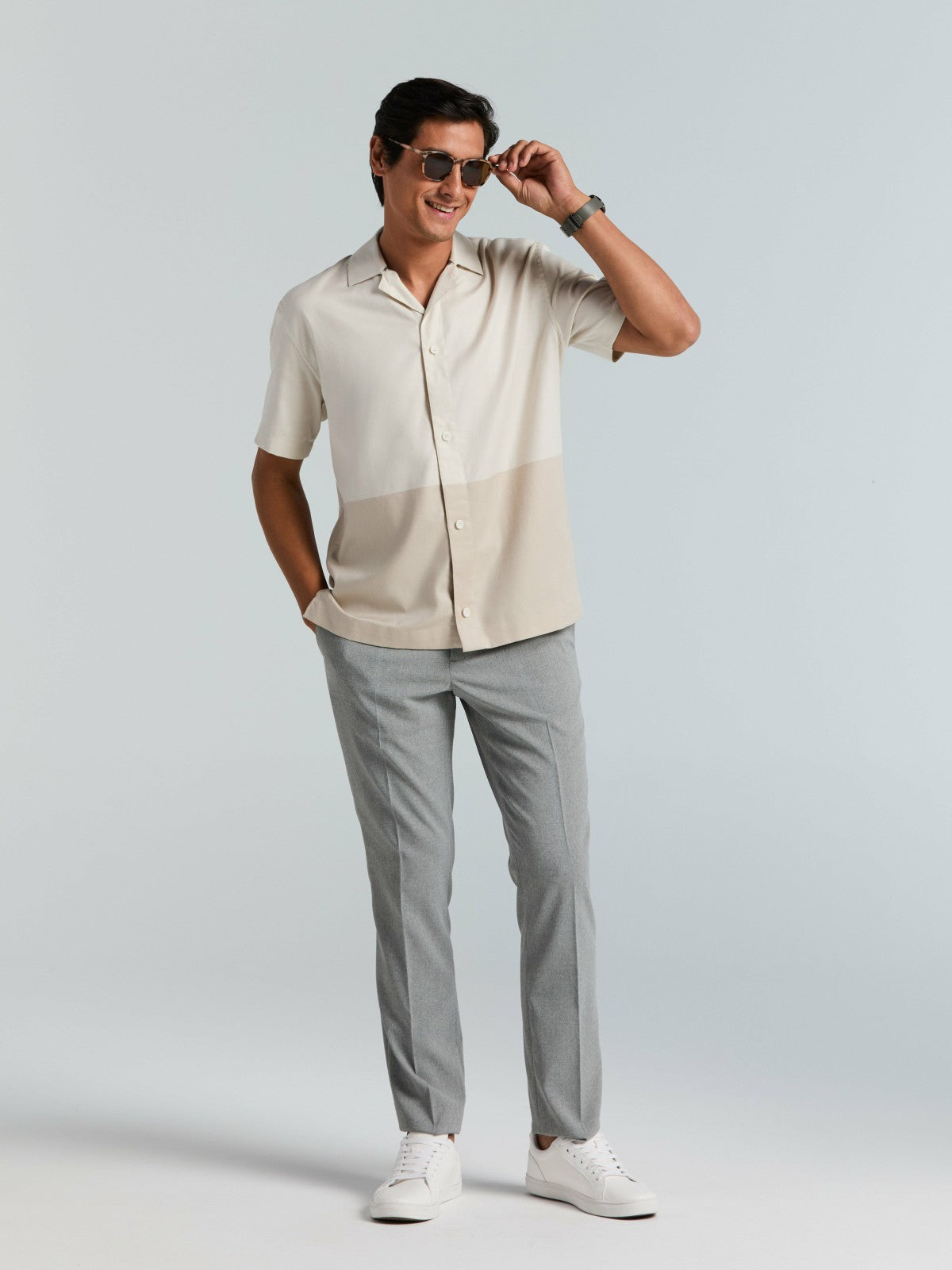 Perry Ellis Tonal Colorblock Shirt