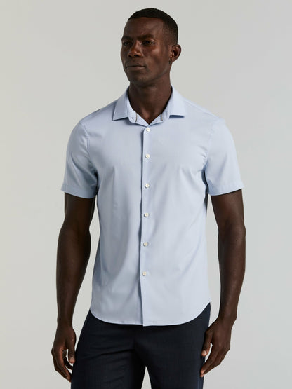Perry Ellis Slim Fit Total Stretch Heathered Short Sleeve Shirt