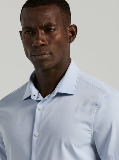Perry Ellis Slim Fit Total Stretch Heathered Short Sleeve Shirt