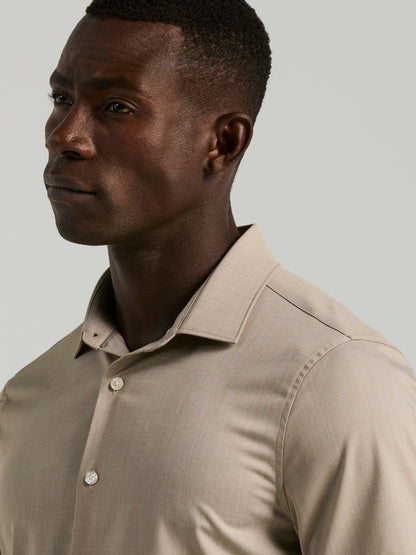 Perry Ellis Slim Fit Total Stretch Heathered Short Sleeve Shirt